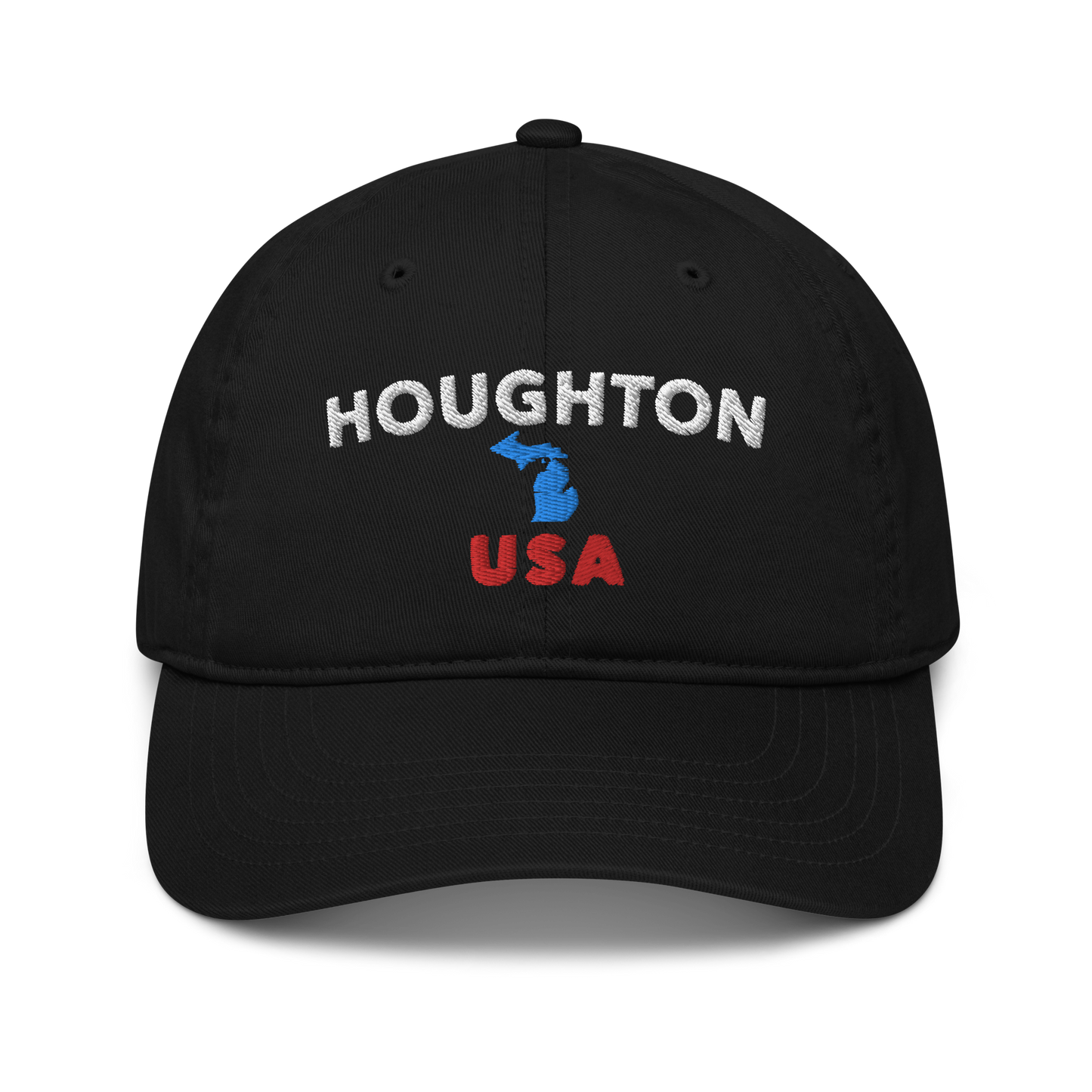 'Houghton USA' Classic Baseball Cap (w/ Michigan Outline)