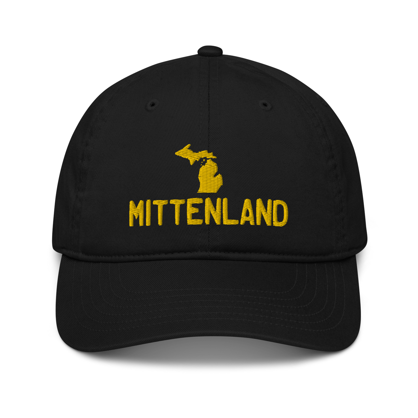 'Mittenland' Classic Baseball Cap (Licence Plate Font w/ MI Outline)