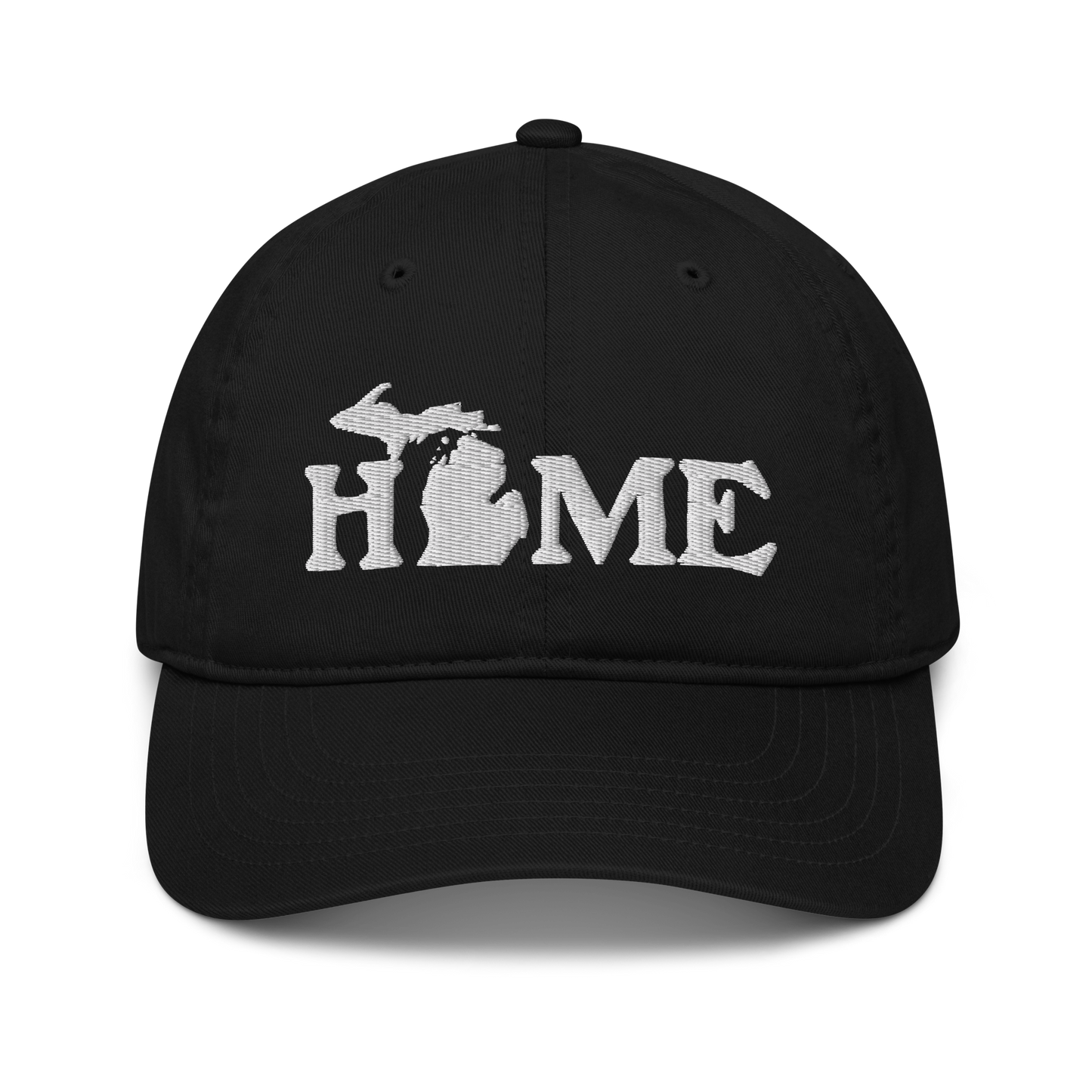 Michigan 'Home' Classic Baseball Cap (Woodcut Font)