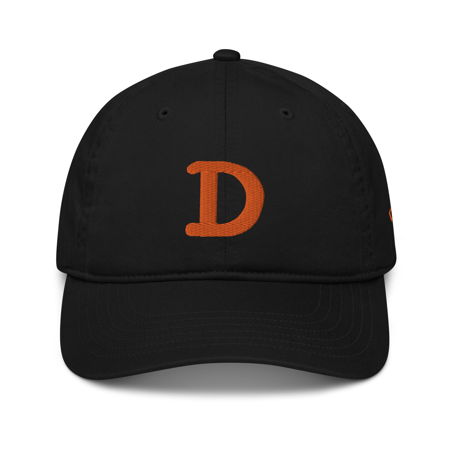 Detroit 'Old French D' Baseball Cap (w/ Side Design) | Orange Embroidery