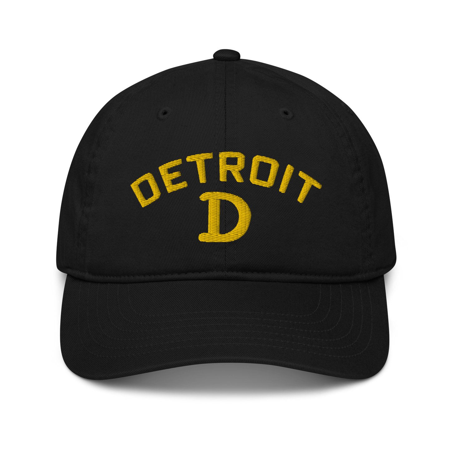 'Detroit' Baseball Cap (w/ Old French D) | Gold Embroidery