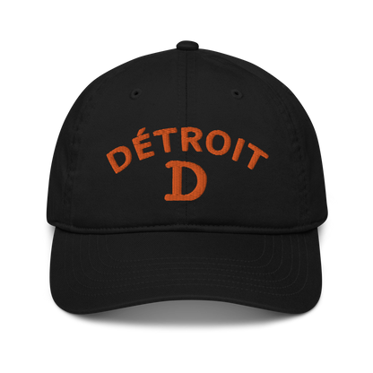 'Détroit' Baseball Cap (w/ Old French D) | Orange Embroidery