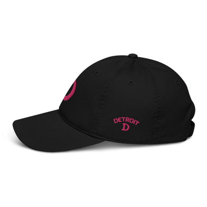 Detroit 'Old French D' Baseball Cap (w/ Side Design) | Pink Embroidery