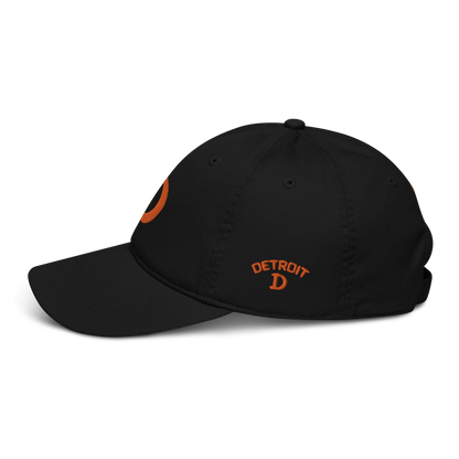 Detroit 'Old French D' Baseball Cap (w/ Side Design) | Orange Embroidery