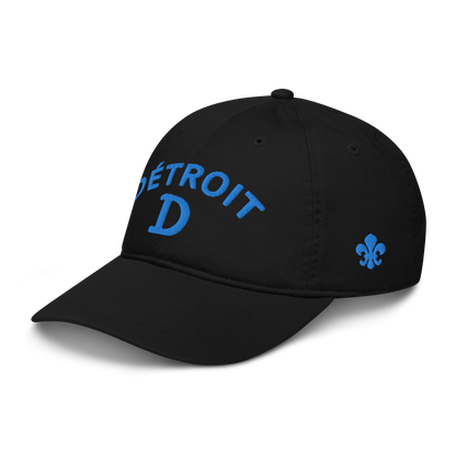 'Détroit' Baseball Cap (w/ Old French D and Fleur de Lys) | Azure Embroidery