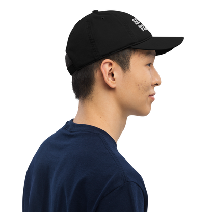 'Southfield' Classic Baseball Cap (Tag Font) | White/Black Embroidery