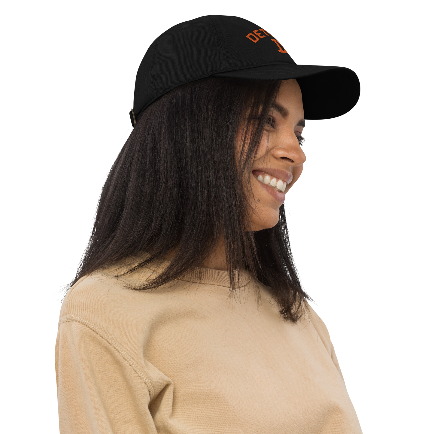 'Detroit' Baseball Cap (w/ Old French D) | Orange Embroidery