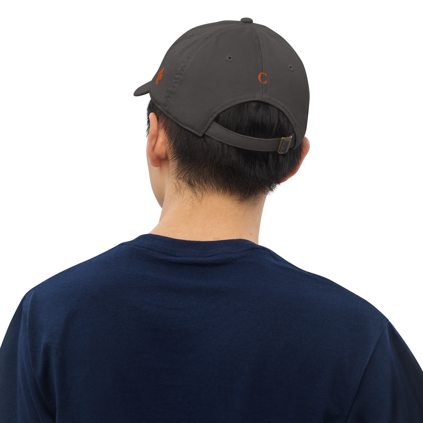 'Détroit' Baseball Cap (w/ Old French D and Fleur de Lys) | Orange Embroidery