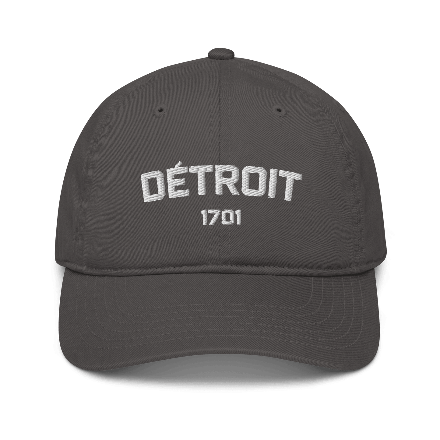 'Détroit 1701' Baseball Cap | White/Navy Embroidery - Circumspice Michigan