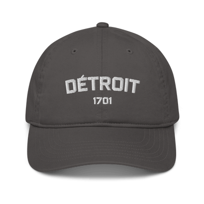 'Détroit 1701' Baseball Cap | White/Navy Embroidery - Circumspice Michigan