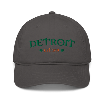 'Detroit Est. 1701' Baseball Cap (Irish Font w/Shamrocks) - Circumspice Michigan