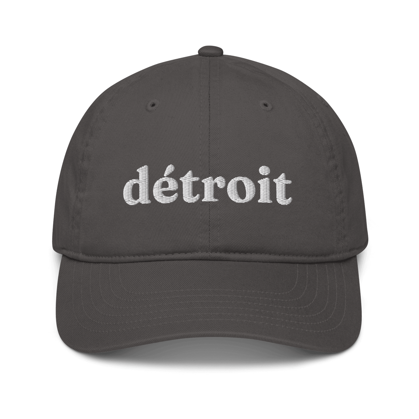 'Détroit' Baseball Cap | White/Navy Embroidery - Circumspice Michigan