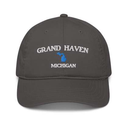 'Grand Haven Michigan' Baseball Cap | Michigan Outline - Circumspice Michigan