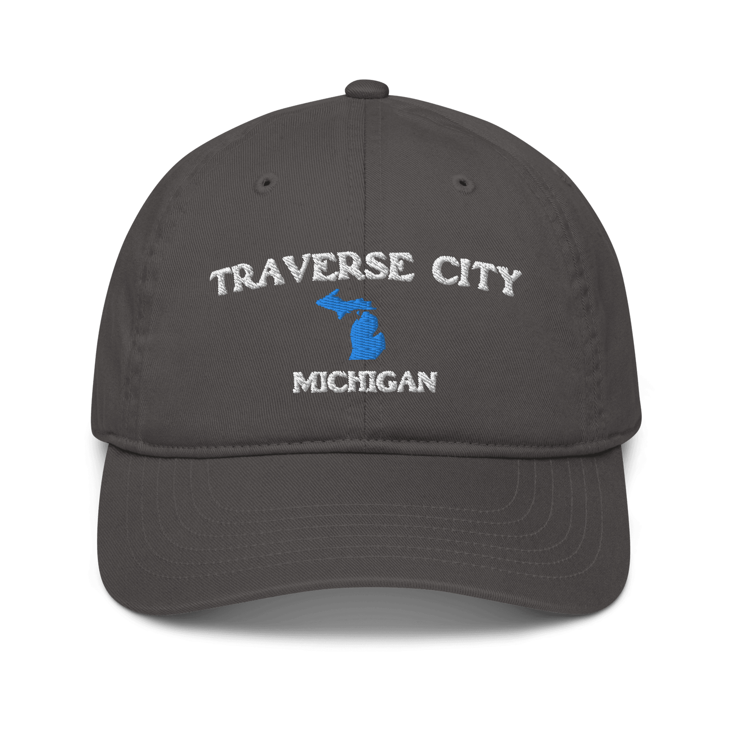 'Traverse City Michigan' Baseball Cap (w/ Michigan Outline) - Circumspice Michigan