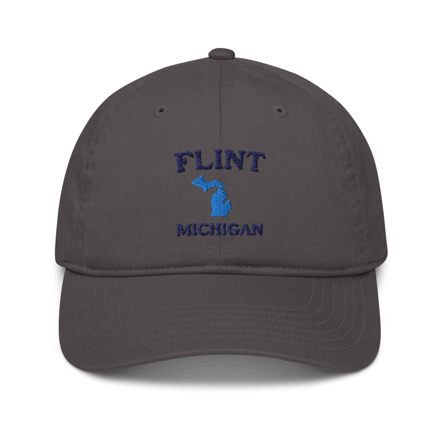 'Flint Michigan' Baseball Cap (w/ MI Outline) - Circumspice Michigan