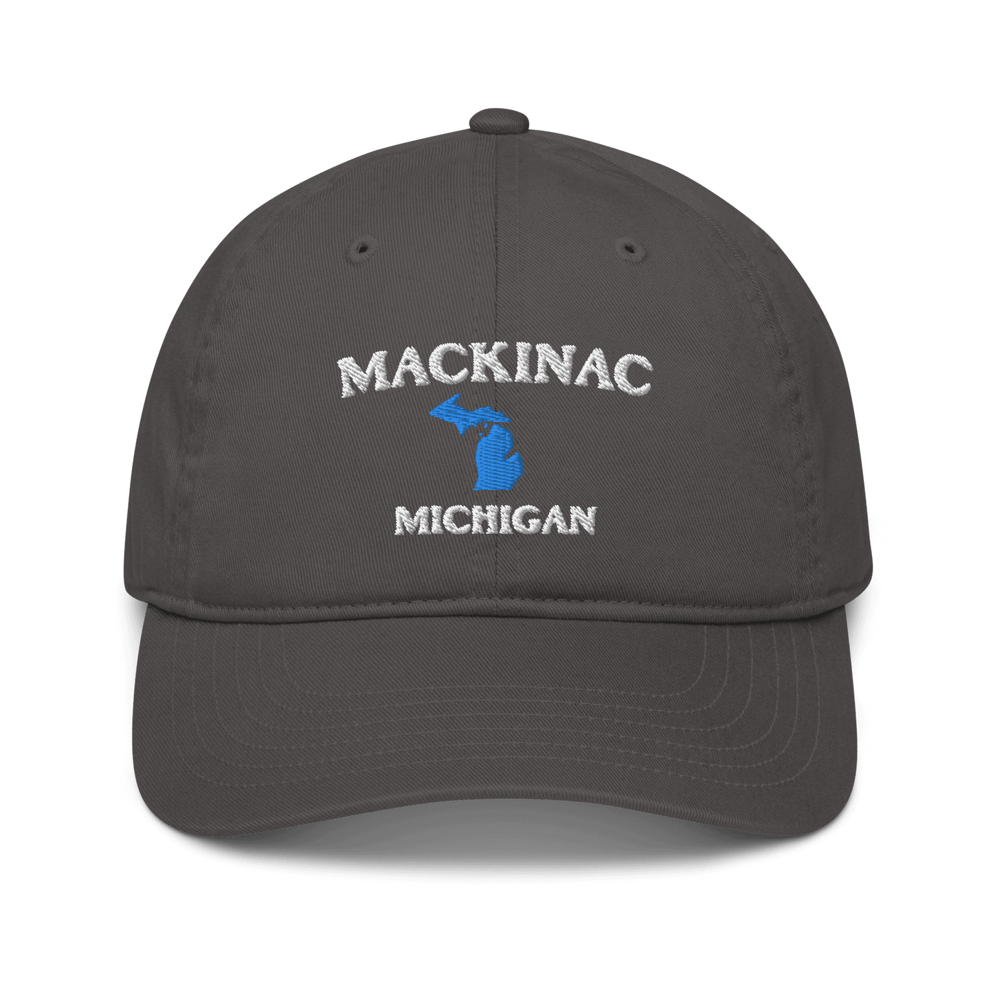 'Mackinac Michigan' Baseball Cap (w/MI Outline) - Circumspice Michigan