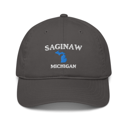 'Saginaw Michigan' Baseball Cap (w/ MI Outline) - Circumspice Michigan