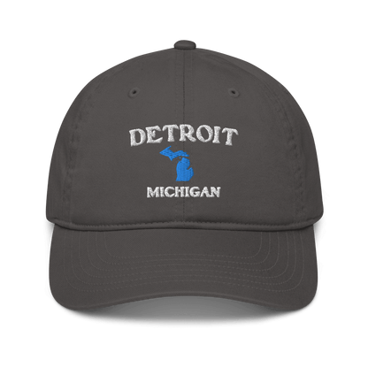 'Detroit Michigan' Baseball Cap (w/ MI Outline) - Circumspice Michigan