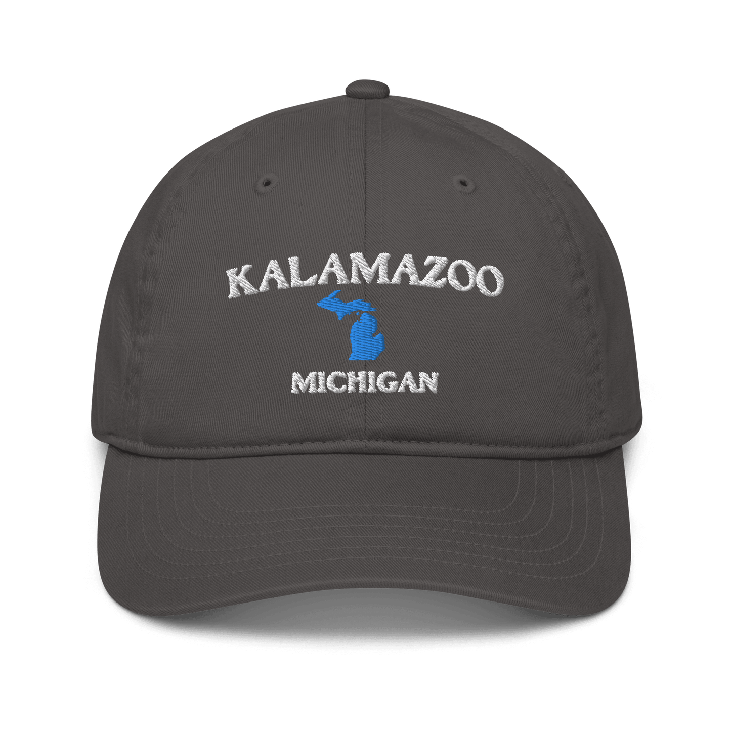 'Kalamazoo Michigan' Baseball Cap (w/ MI Outline) - Circumspice Michigan