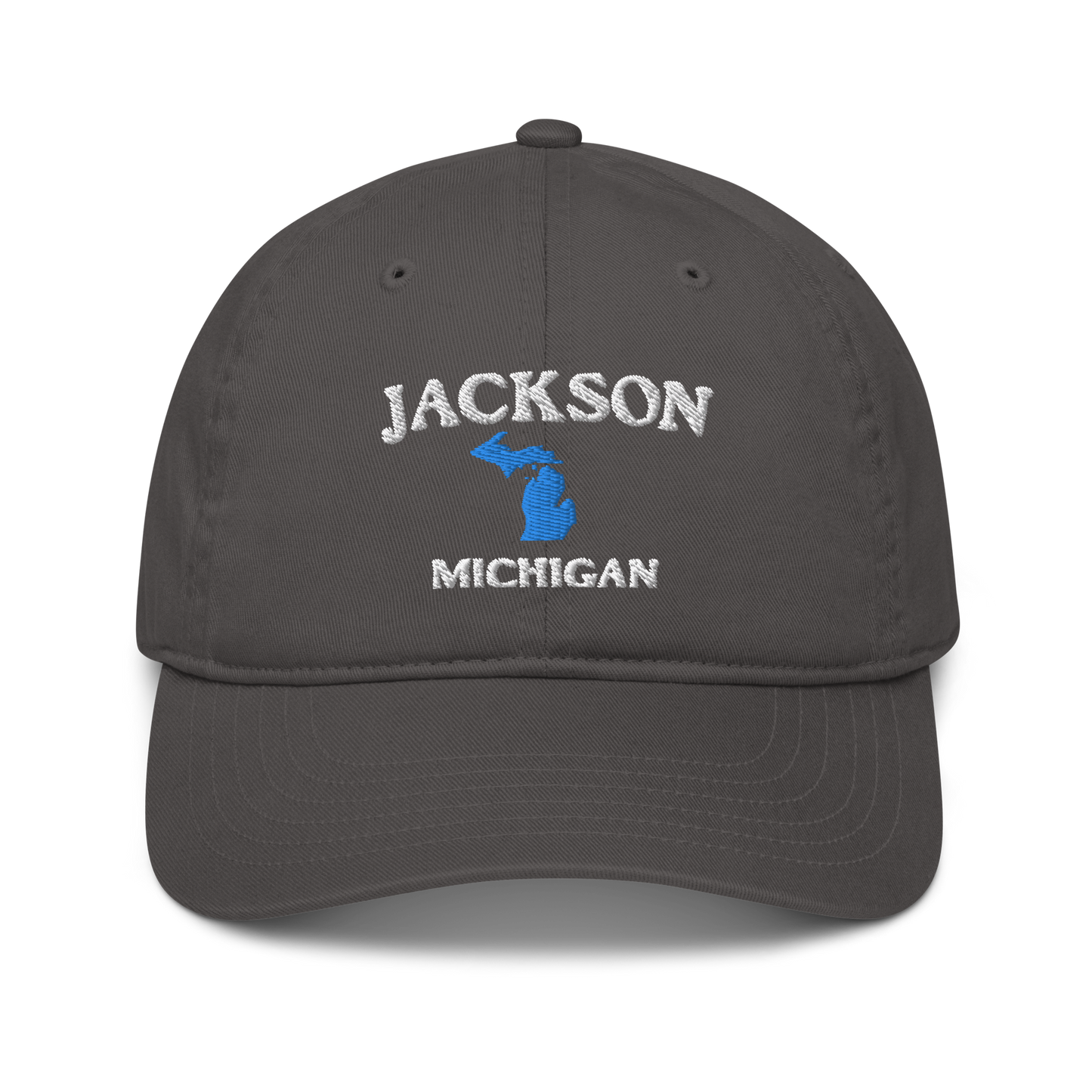 'Jackson Michigan' Classic Baseball Cap (w/ Michigan Outline)