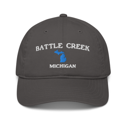 'Battle Creek Michigan' Classic Baseball Cap (w/ Michigan Outline)