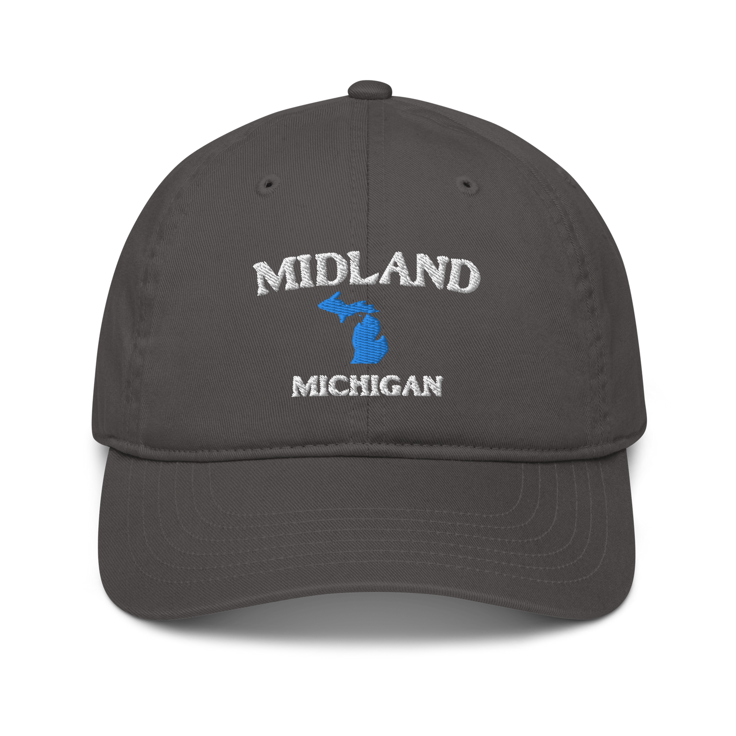 'Midland Michigan' Classic Baseball Cap (w/ Michigan Outline)