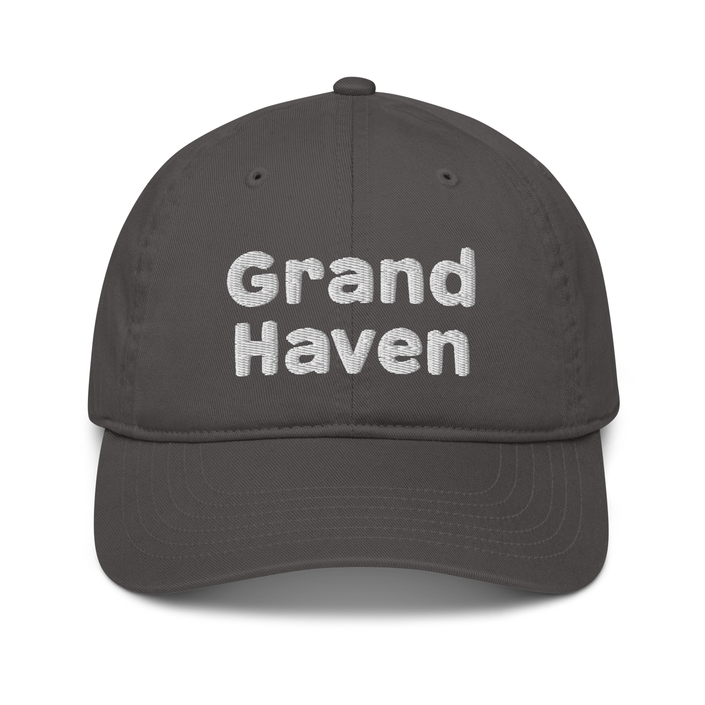 'Grand Haven' Classic Baseball Cap | White/Navy Embroidery