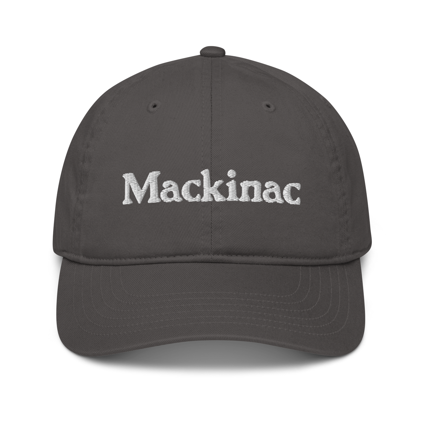 'Mackinac' Classic Baseball Cap | White/Black Embroidery