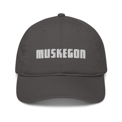 'Muskegon' Classic Baseball Cap | White/Black Embroidery