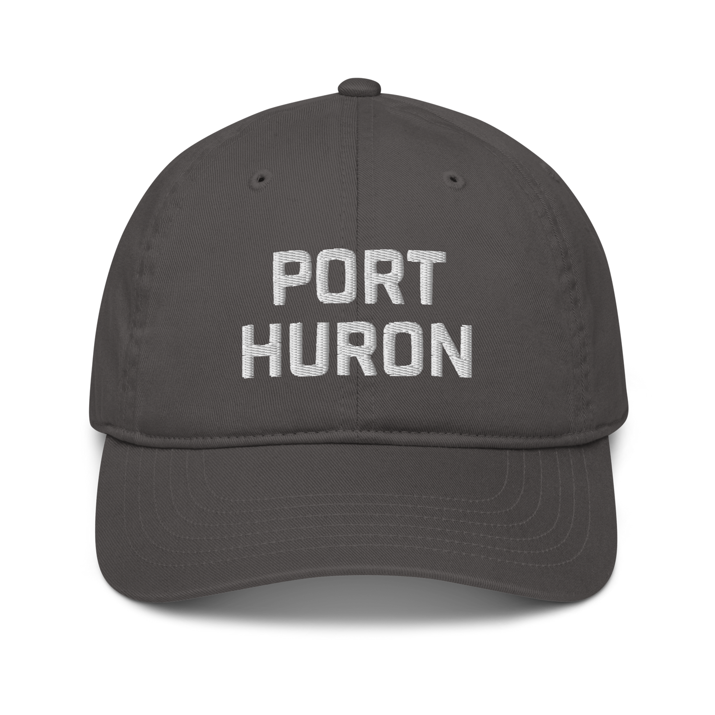 'Port Huron' Classic Baseball Cap | White/Black Embroidery