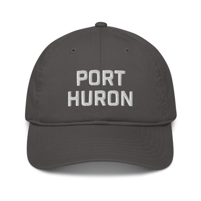 'Port Huron' Classic Baseball Cap | White/Black Embroidery