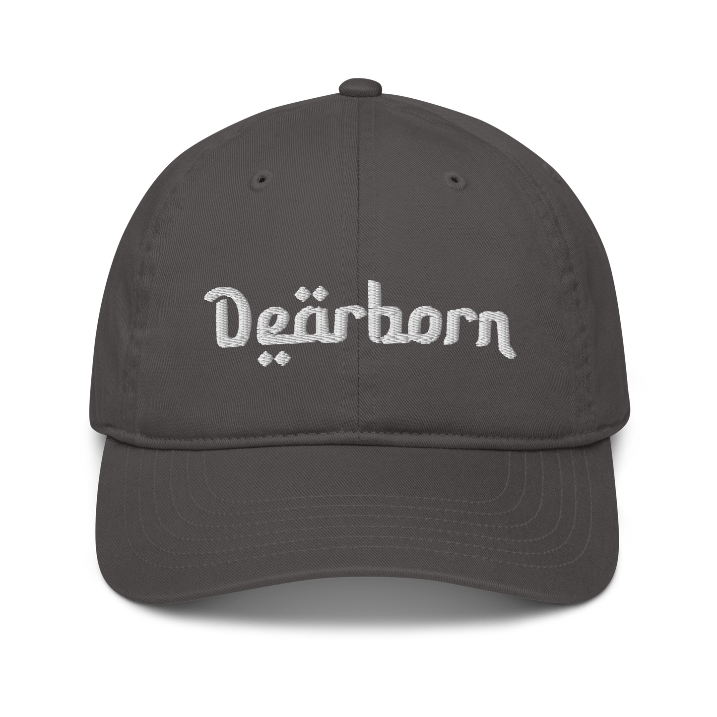 'Dearborn' Classic Baseball Cap | White/Black Embroidery