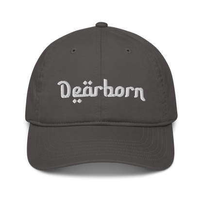 'Dearborn' Classic Baseball Cap | White/Black Embroidery