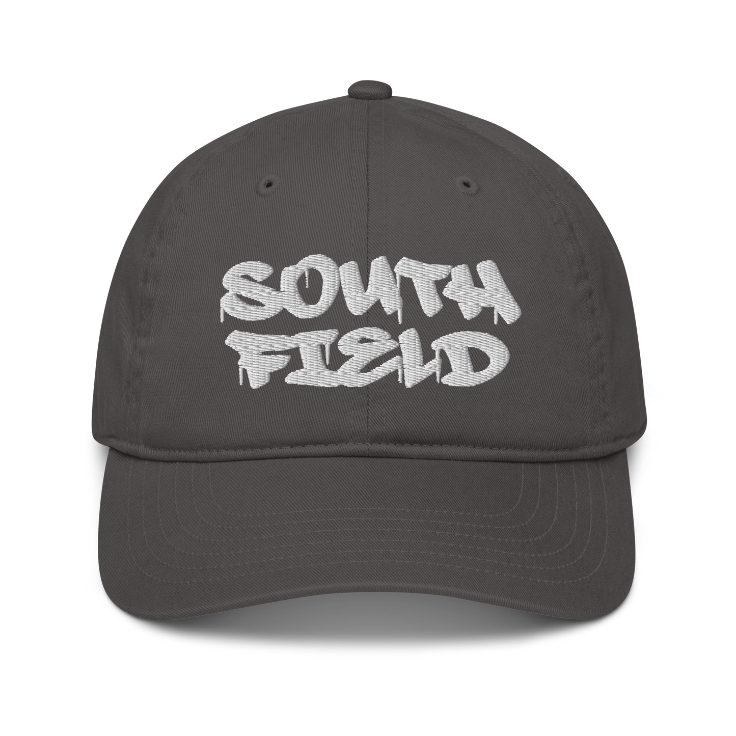 'Southfield' Classic Baseball Cap (Tag Font) | White/Black Embroidery