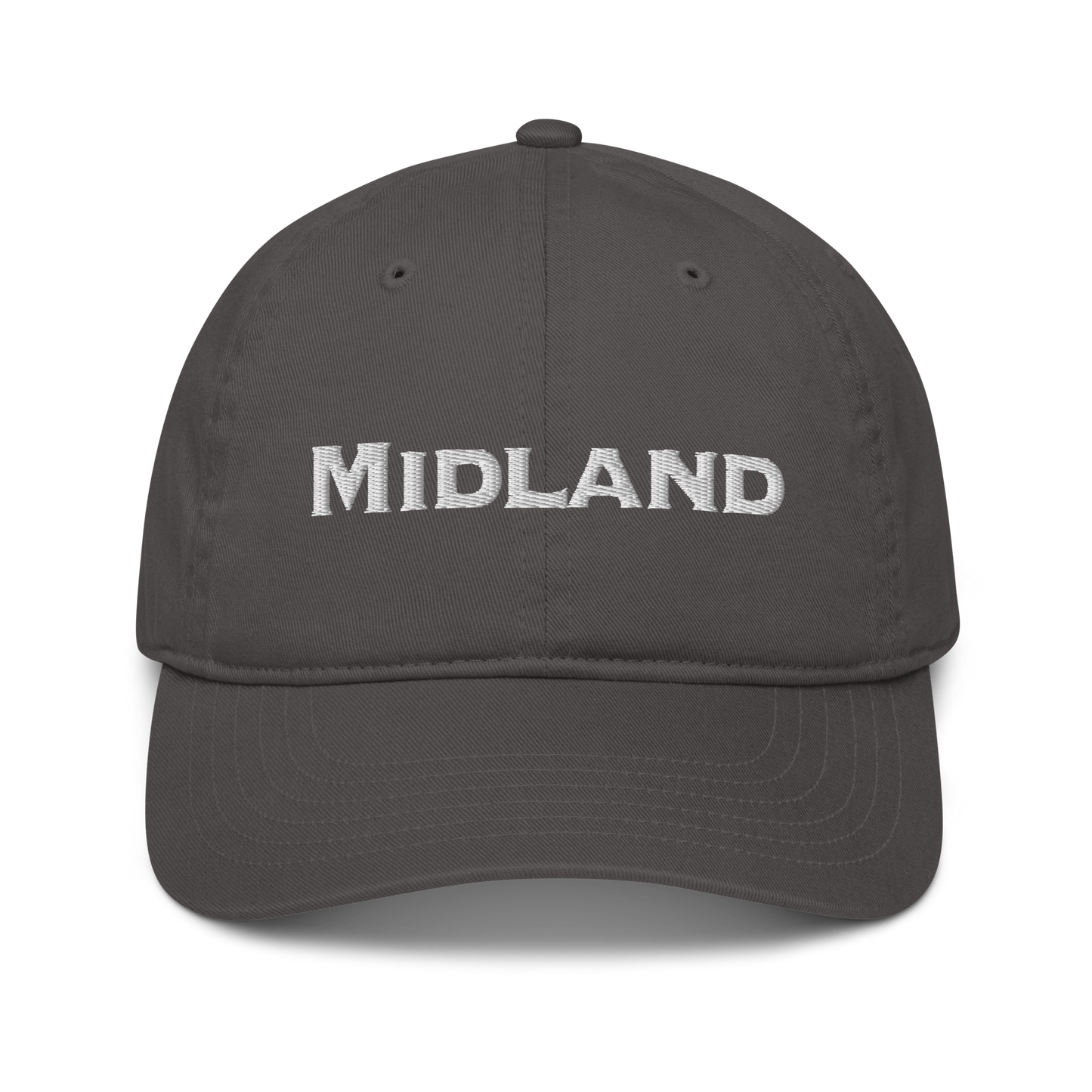 'Midland' Classic Baseball Cap | White/Black Embroidery