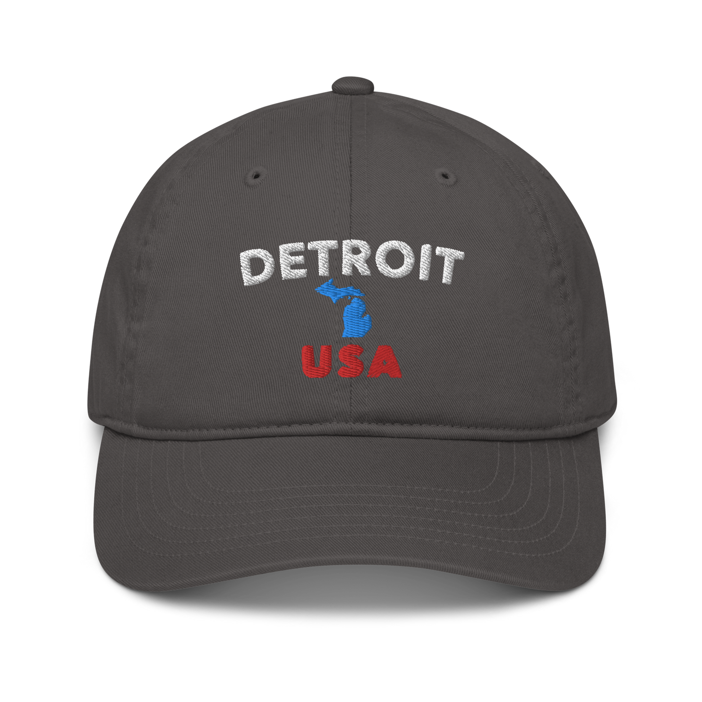 'Detroit USA' Classic Baseball Cap (w/ Michigan Outline)