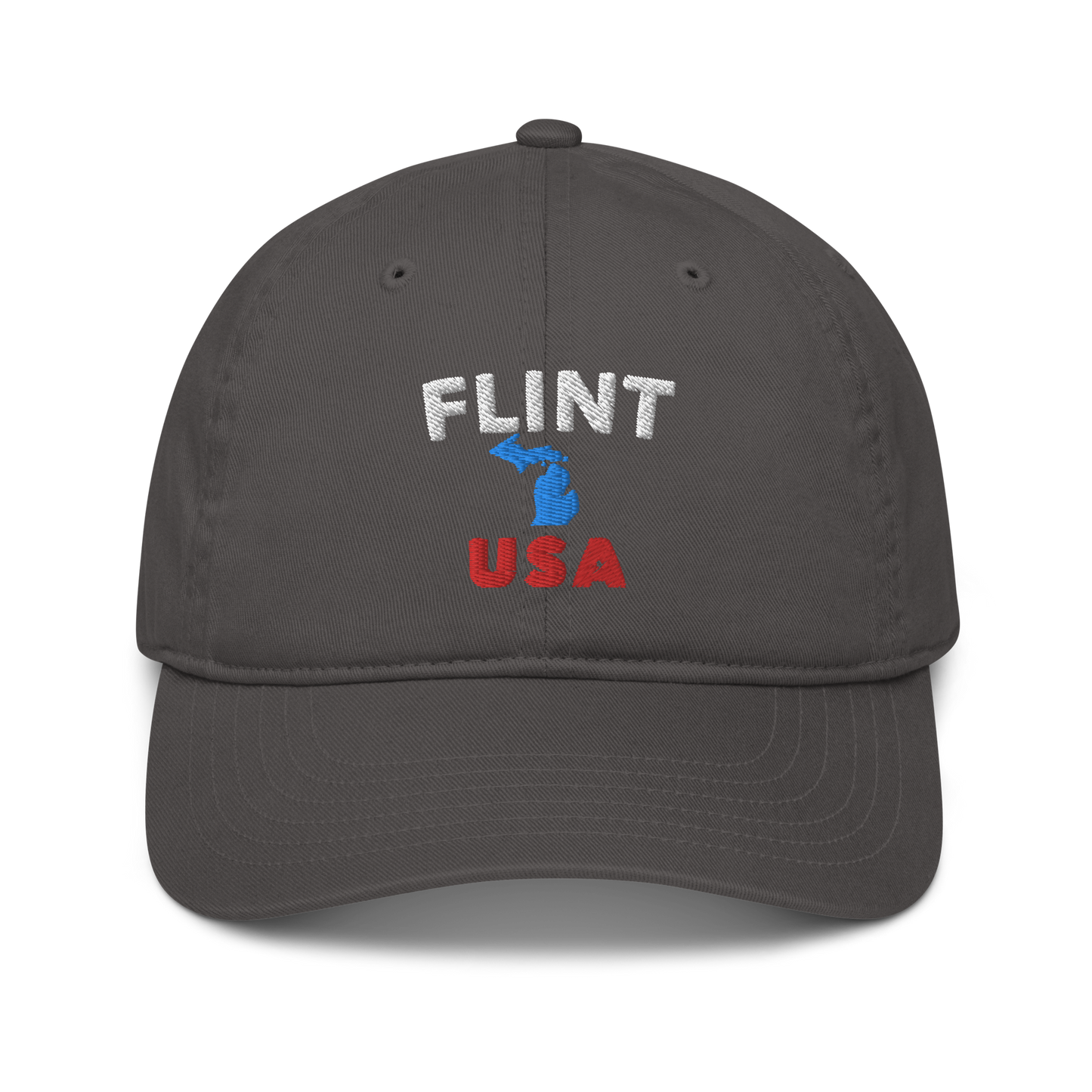 'Flint USA' Classic Baseball Cap (w/ Michigan Outline)