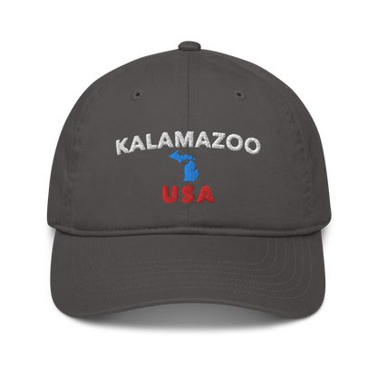 'Kalamazoo USA' Classic Baseball Cap (w/ Michigan Outline)