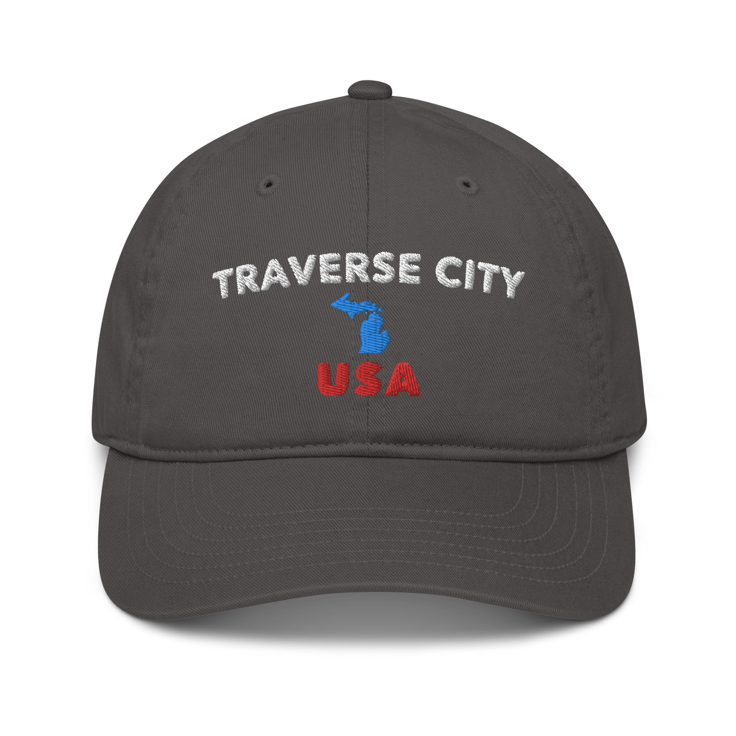 'Traverse City' Classic Baseball Cap (w/ Michigan Outline)