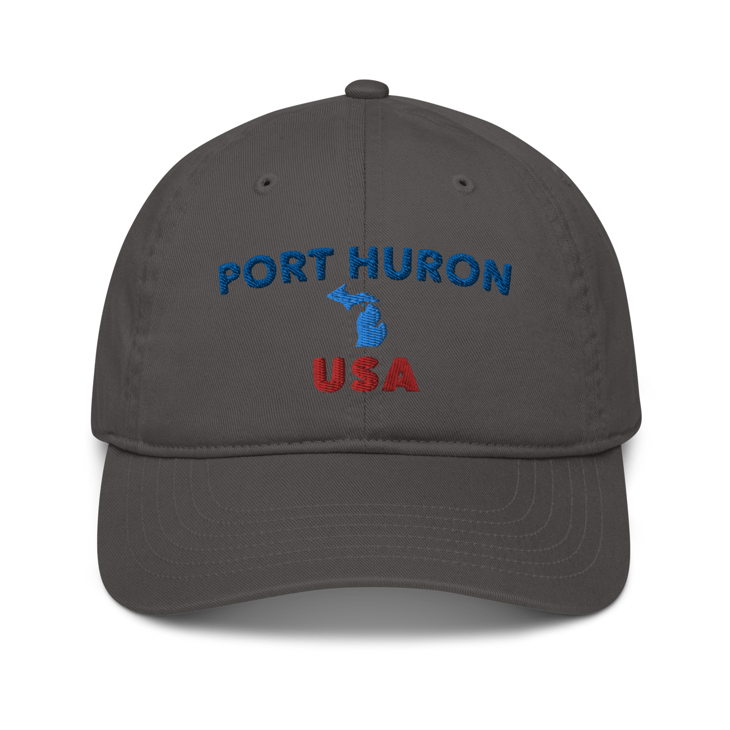 'Port Huron USA' Classic Baseball Cap (w/ Michigan Outline)