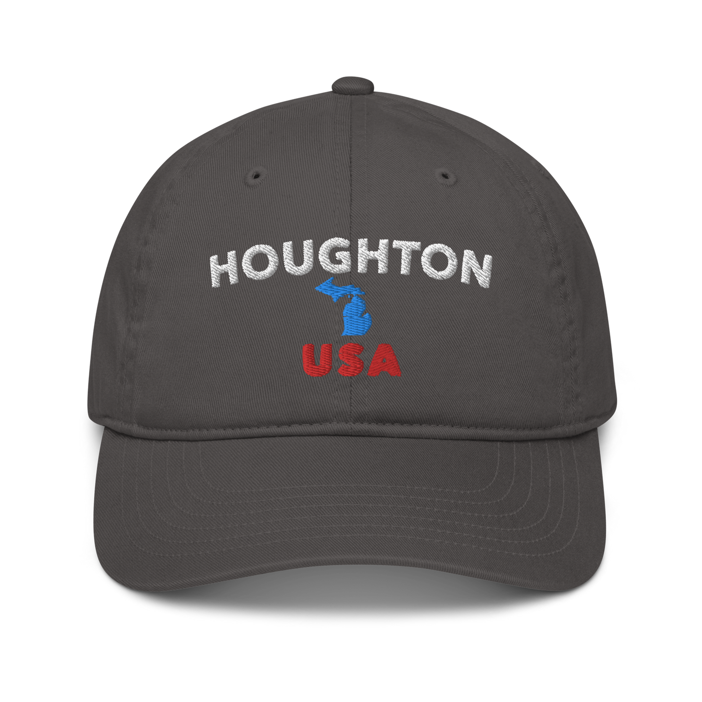 'Houghton USA' Classic Baseball Cap (w/ Michigan Outline)