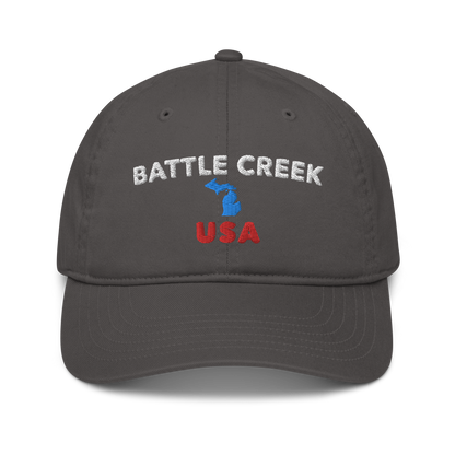 'Battle Creek USA' Classic Baseball Cap (w/ Michigan Outline)