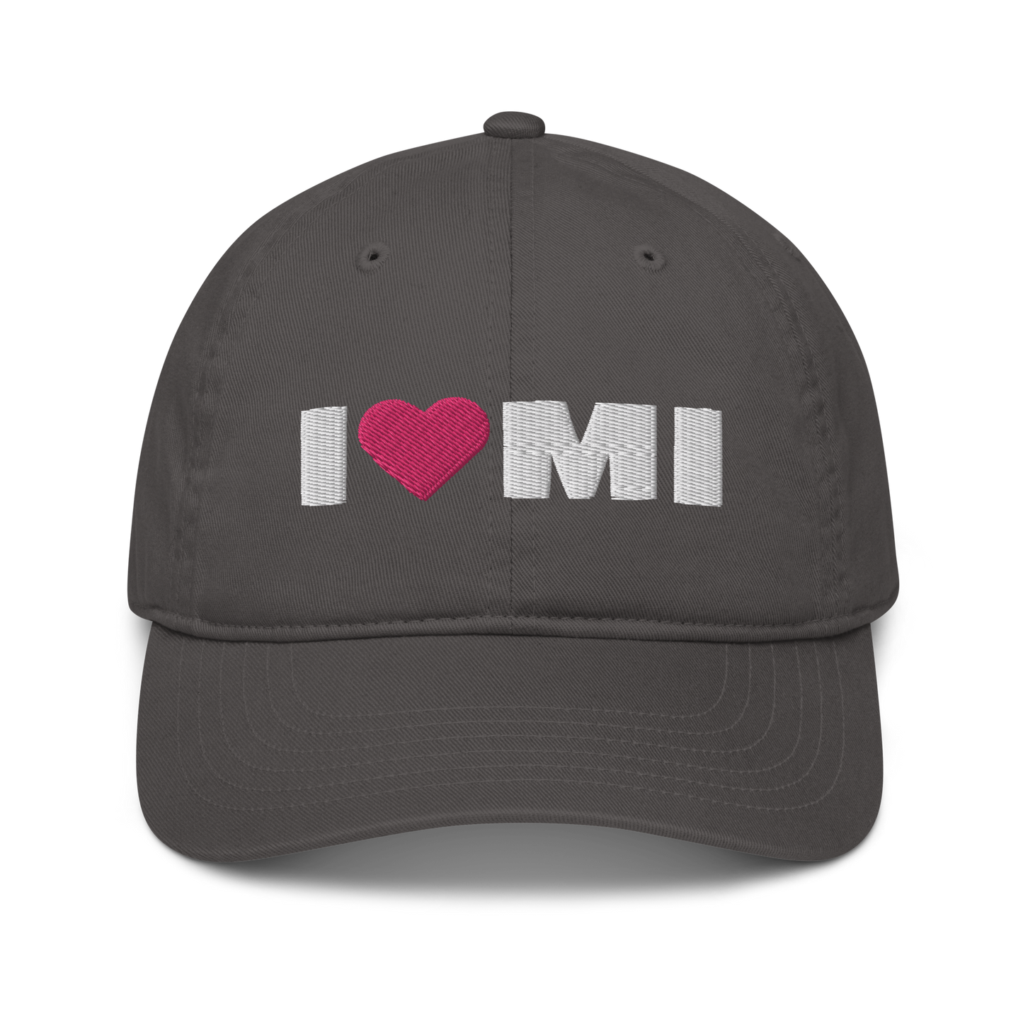 Michigan 'I ❤️ MI' Classic Baseball Cap (French Olive Font)