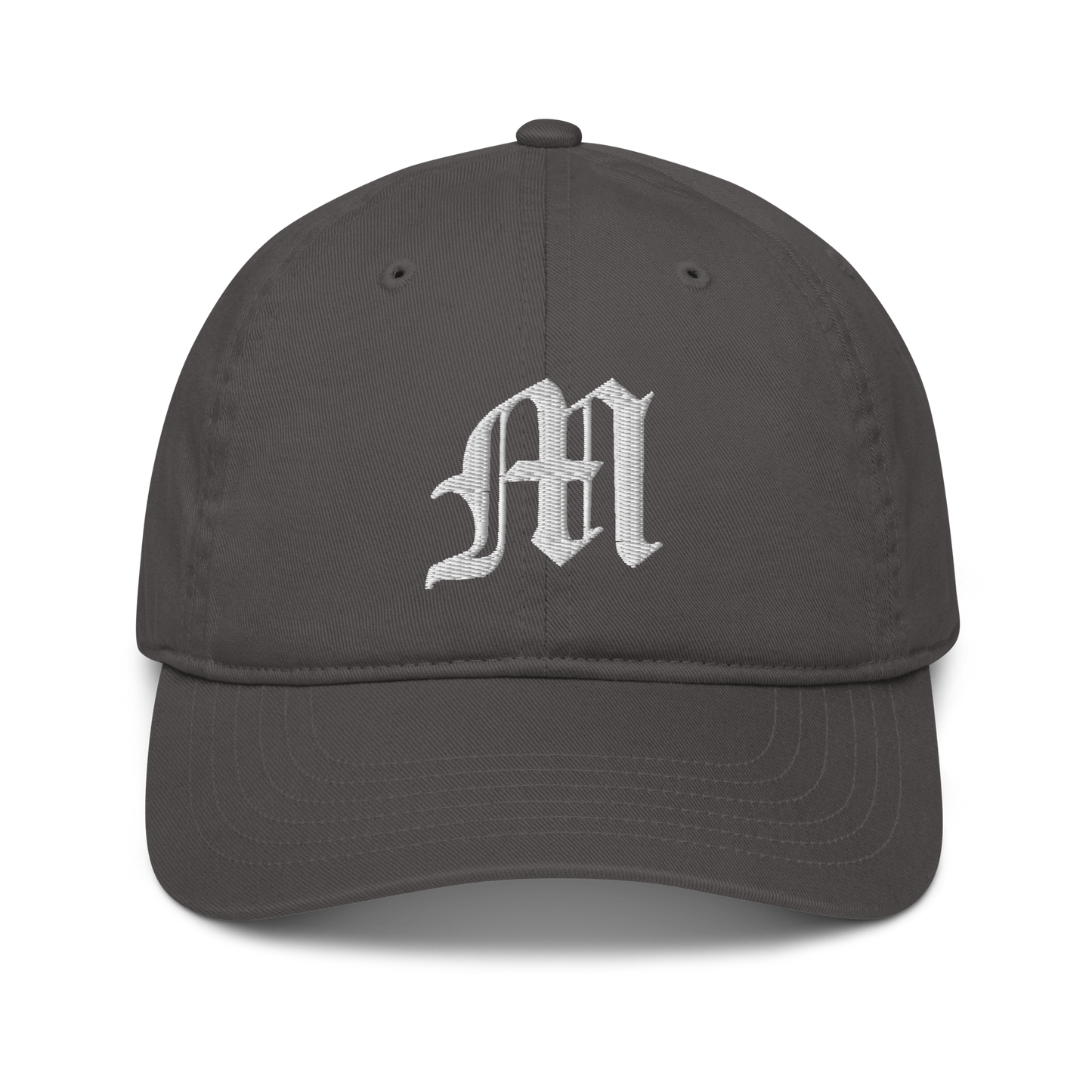 Michigan Old English 'M' Classic Baseball Cap (w/ 'Michigan' Back Design) | White/Navy Embroidery