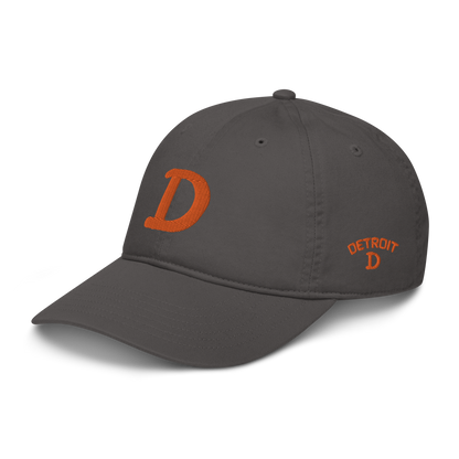 Detroit 'Old French D' Baseball Cap (w/ Side Design) | Orange Embroidery