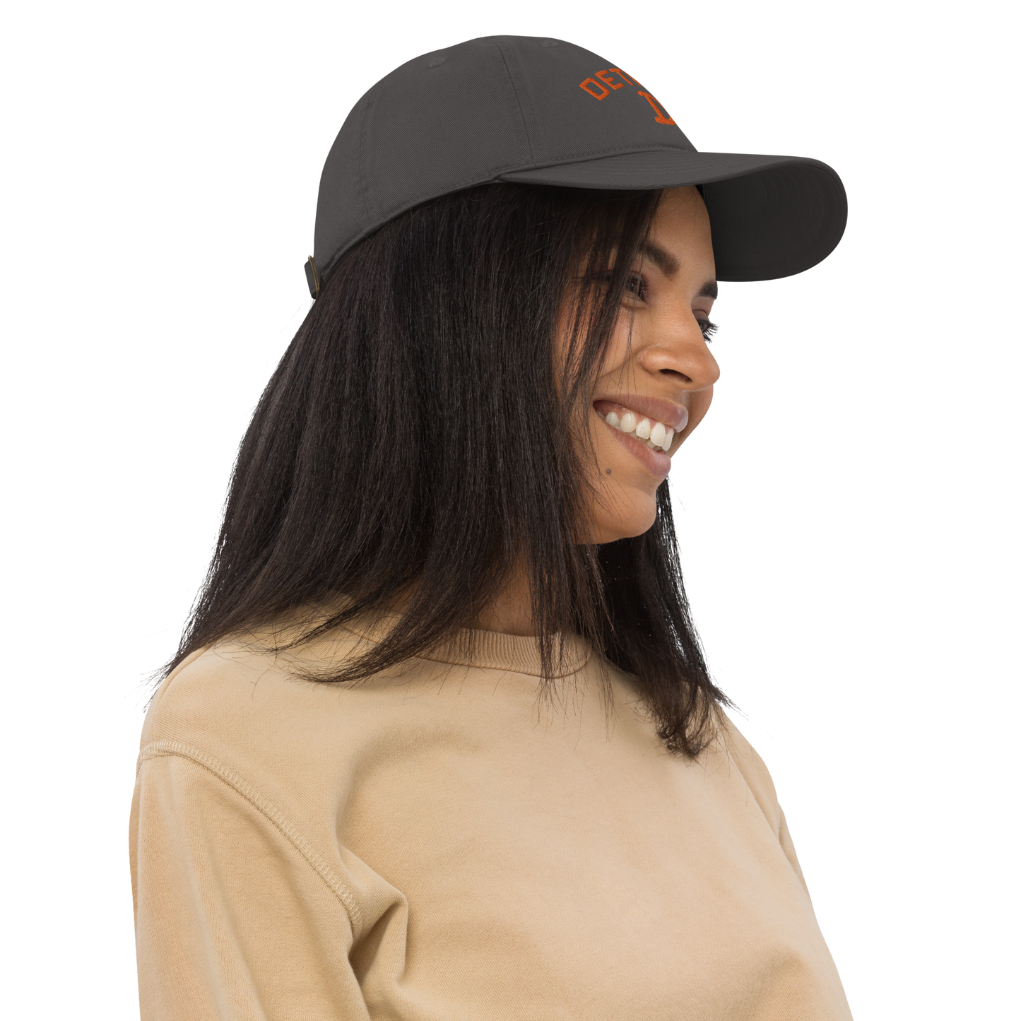 'Detroit' Baseball Cap (w/ Old French D) | Orange Embroidery