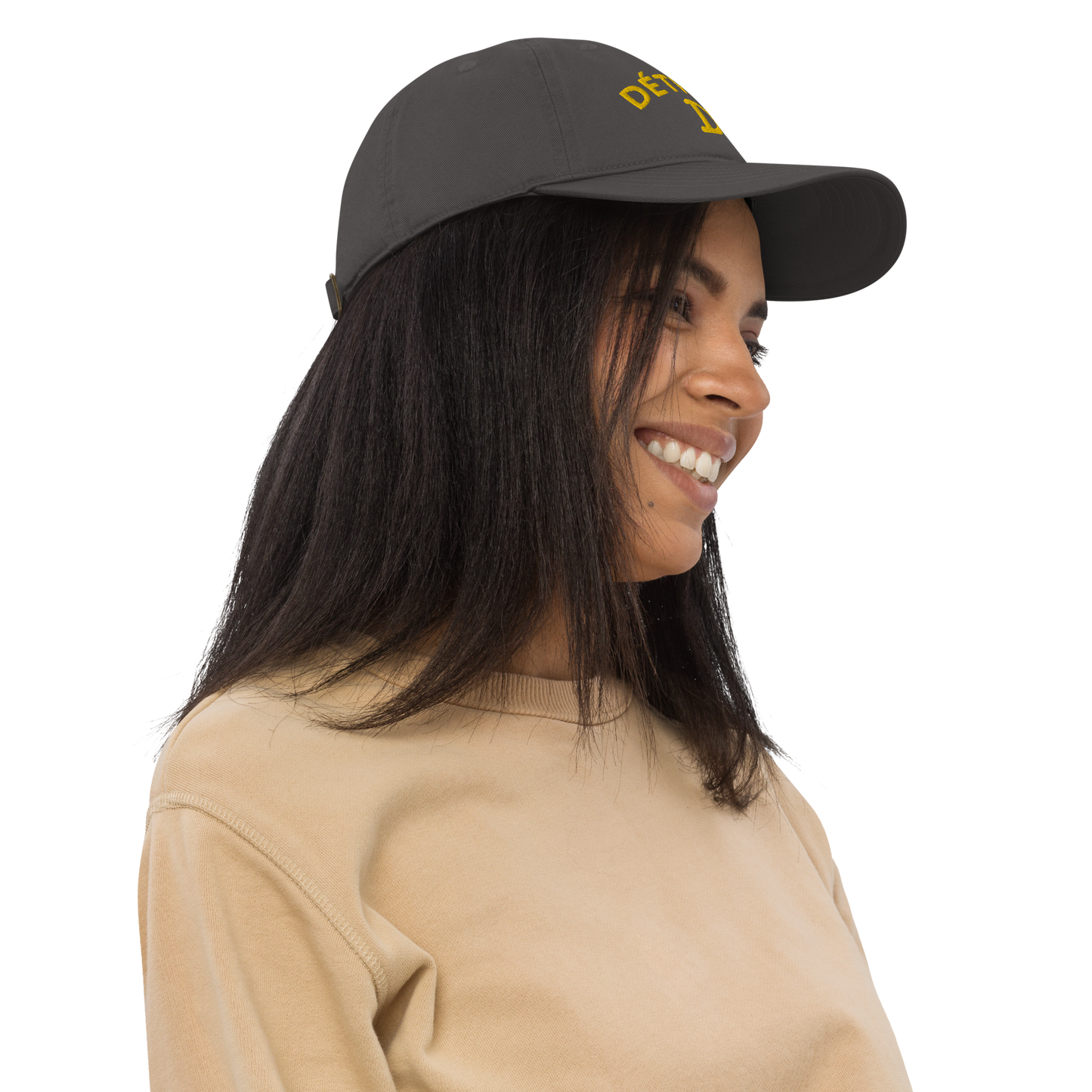 'Détroit' Baseball Cap (w/ Old French D and Fleur de Lys) | Gold Embroidery