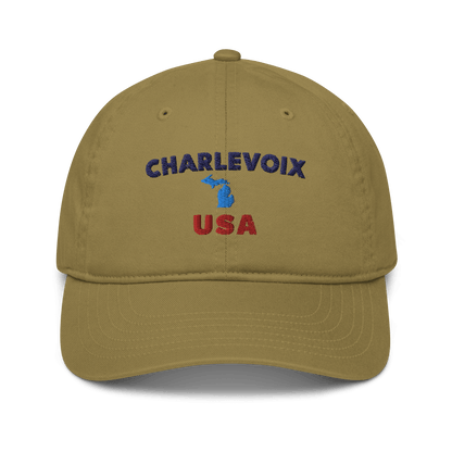 'Charlevoix USA' Baseball Cap | with Michigan Outline - Circumspice Michigan