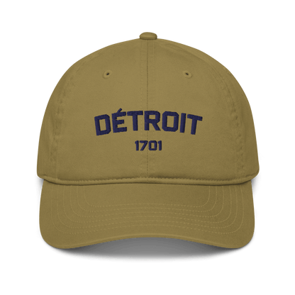 'Détroit 1701' Baseball Cap | White/Navy Embroidery - Circumspice Michigan