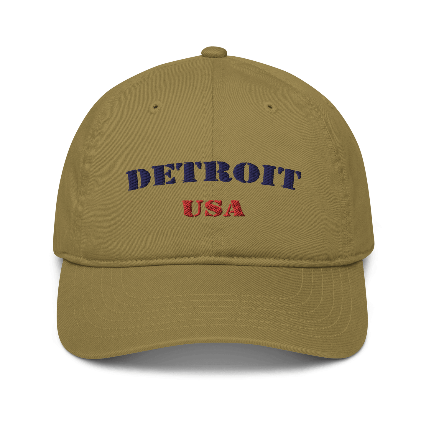 'Detroit USA' Baseball Cap (Army Font) - Circumspice Michigan